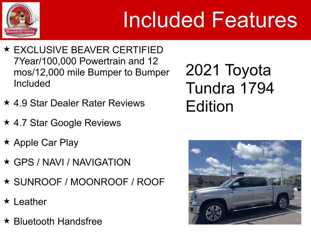 Used 2021 Toyota Tundra 1794 Edition AWD/4WD image 5