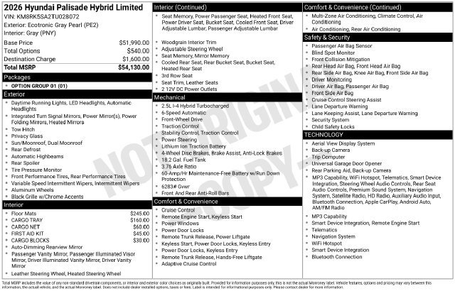 Used 2026 Hyundai Palisade Limited FWD image 30