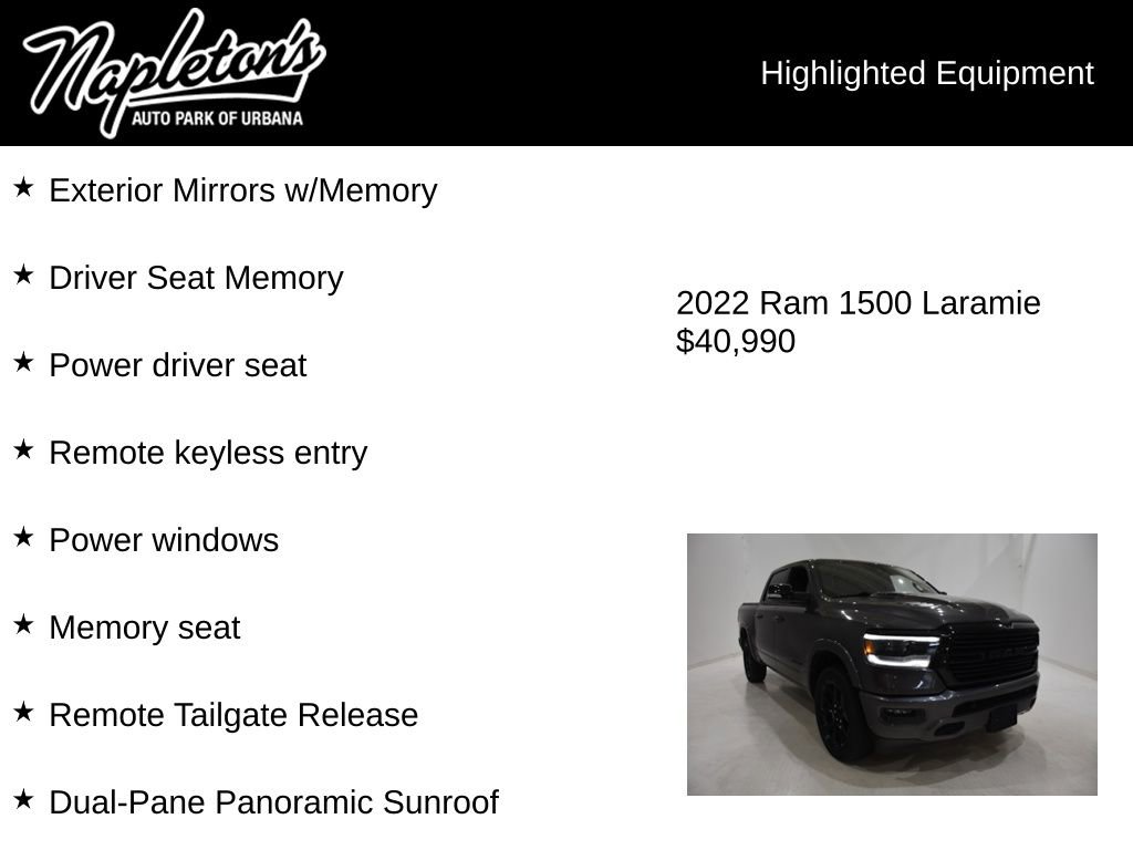 Used 2022 RAM 1500 Laramie AWD/4WD image 16