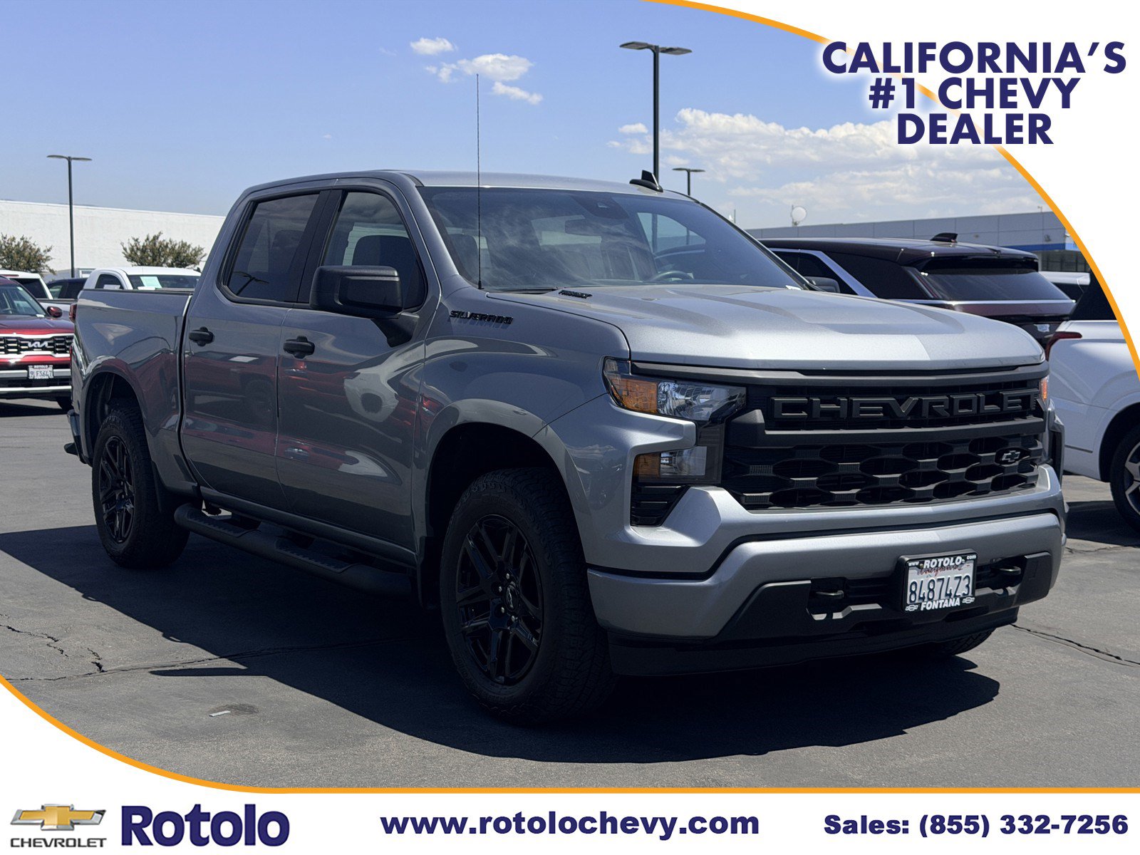 Used 2025 Chevrolet Silverado 1500 Custom w/ Turbomax Blackout Package RWD image 1
