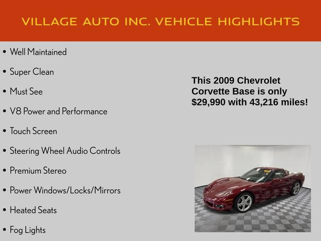 Used 2009 Chevrolet Corvette Coupe w/ Preferred Equipment Group RWD image 7
