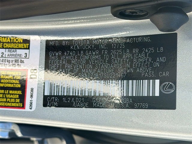 New 2025 Lexus ES 350 w/ Premium Package image 42