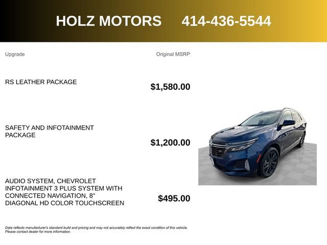 Used 2023 Chevrolet Equinox RS w/ RS Leather Package image 5