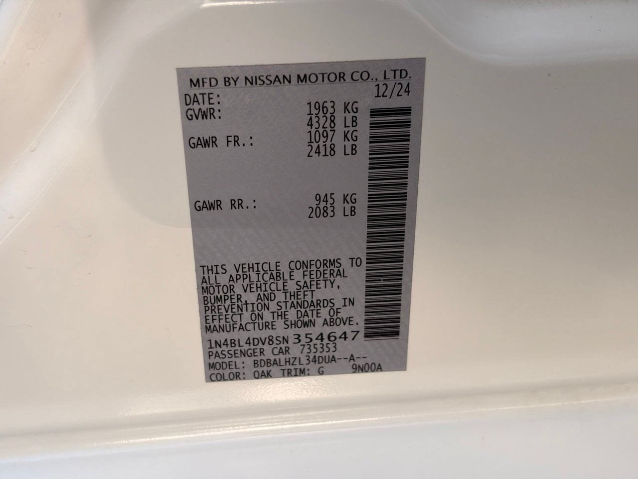 Certified 2025 Nissan Altima 2.5 SV FWD image 31
