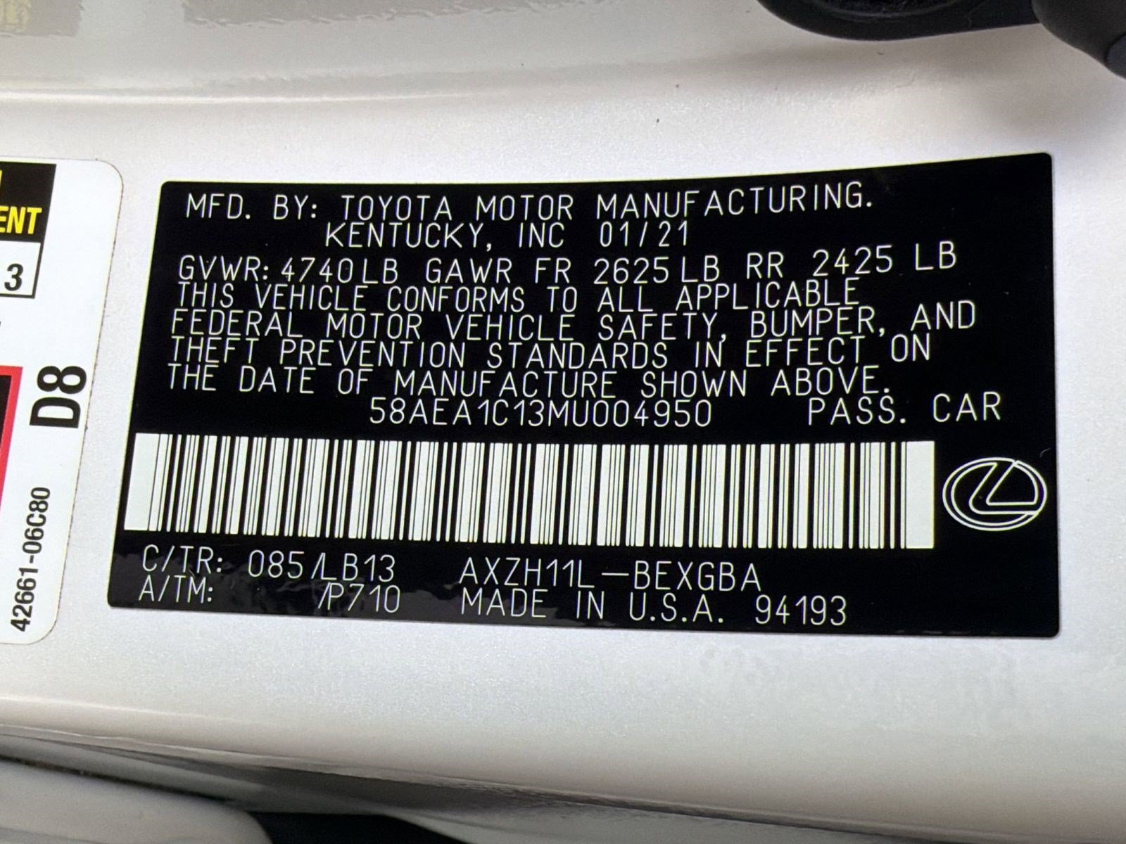 Used 2021 Lexus ES 300h w/ Accessory Package FWD image 17