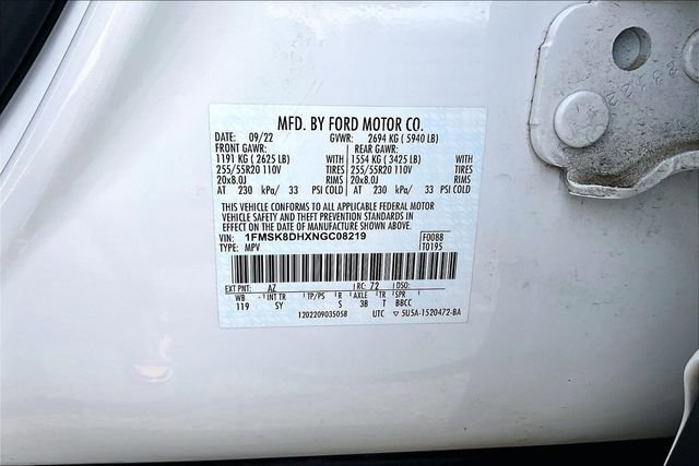 Used 2022 Ford Explorer XLT w/ Equipment Group 202A image 19