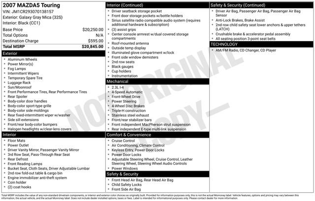 Used 2007 MAZDA MAZDA5 Touring image 34