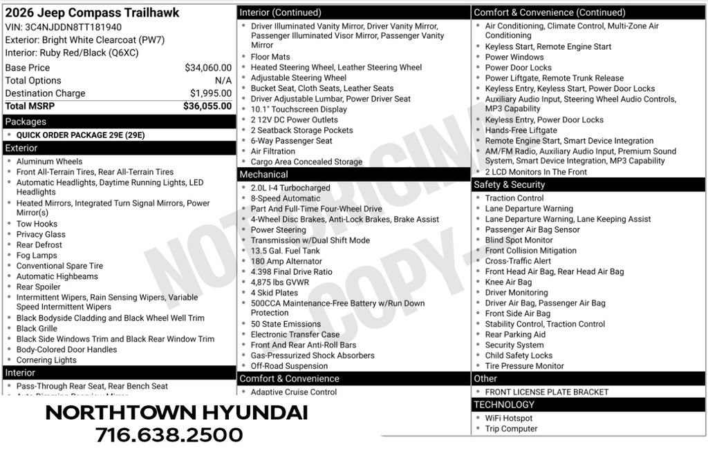 Used 2026 Jeep Compass Trailhawk AWD/4WD image 8