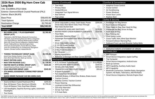 New 2026 RAM 3500 Big Horn AWD/4WD image 37