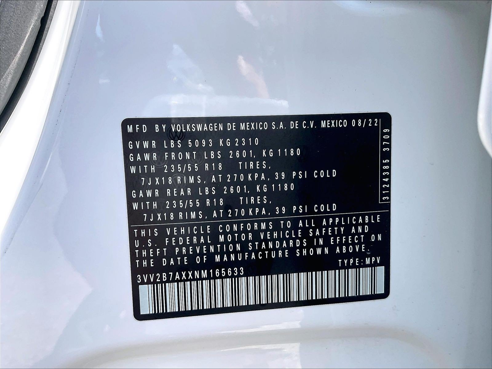 Certified 2022 Volkswagen Tiguan SE w/ Panoramic Sunroof Package AWD/4WD image 33