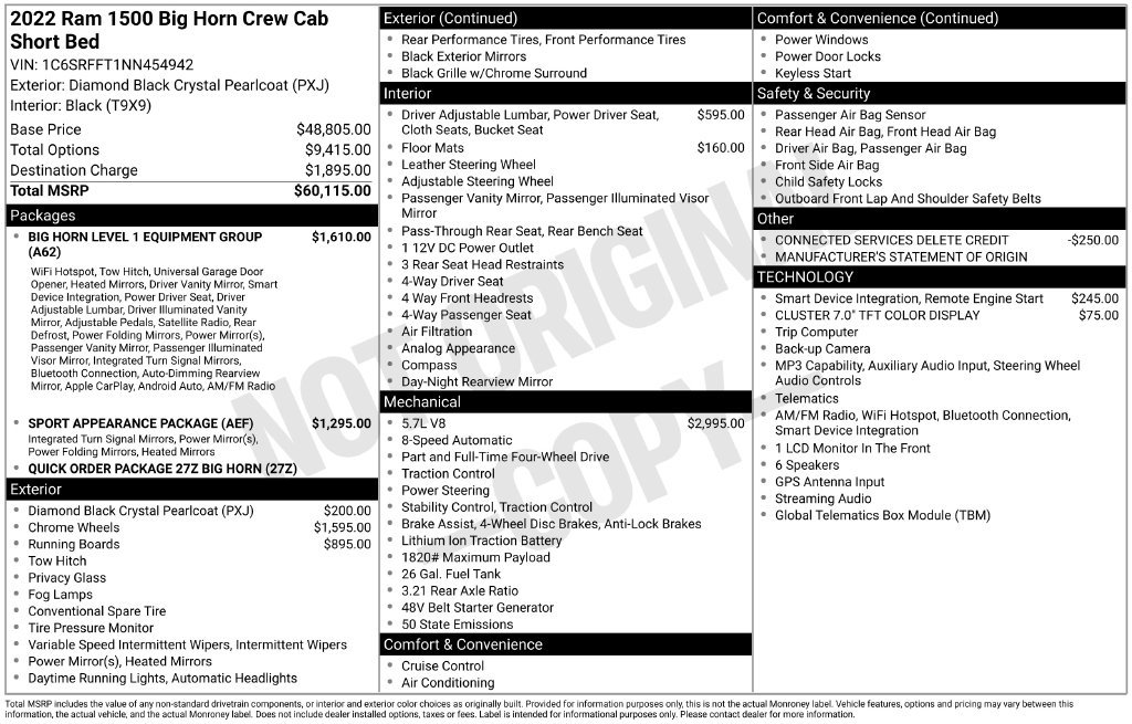 Used 2022 RAM 1500 Big Horn AWD/4WD image 15
