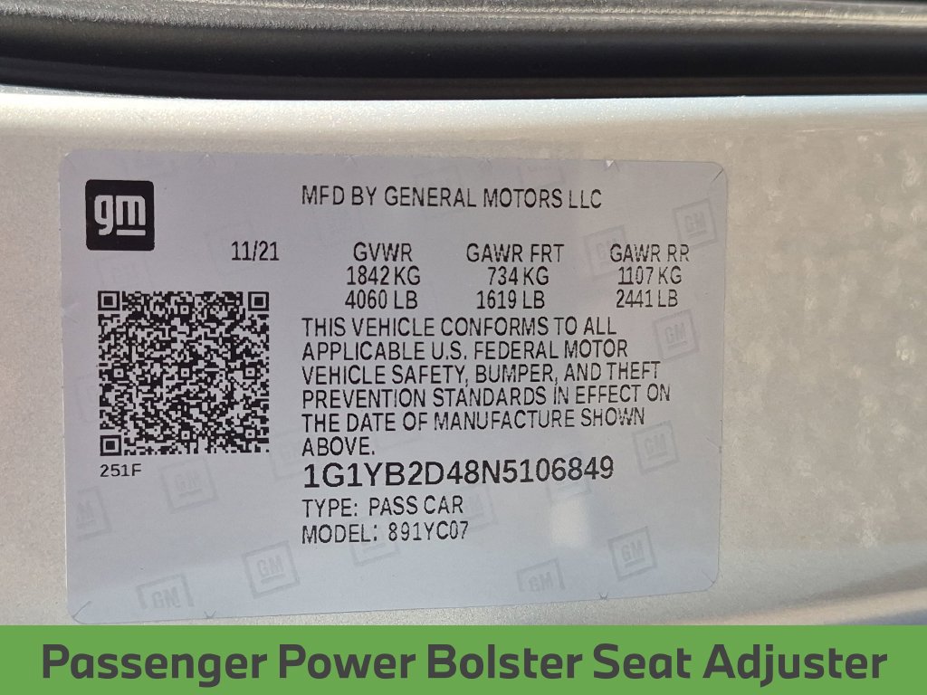 Used 2022 Chevrolet Corvette Stingray Preferred Cpe w/ Z51 Performance Package RWD image 34