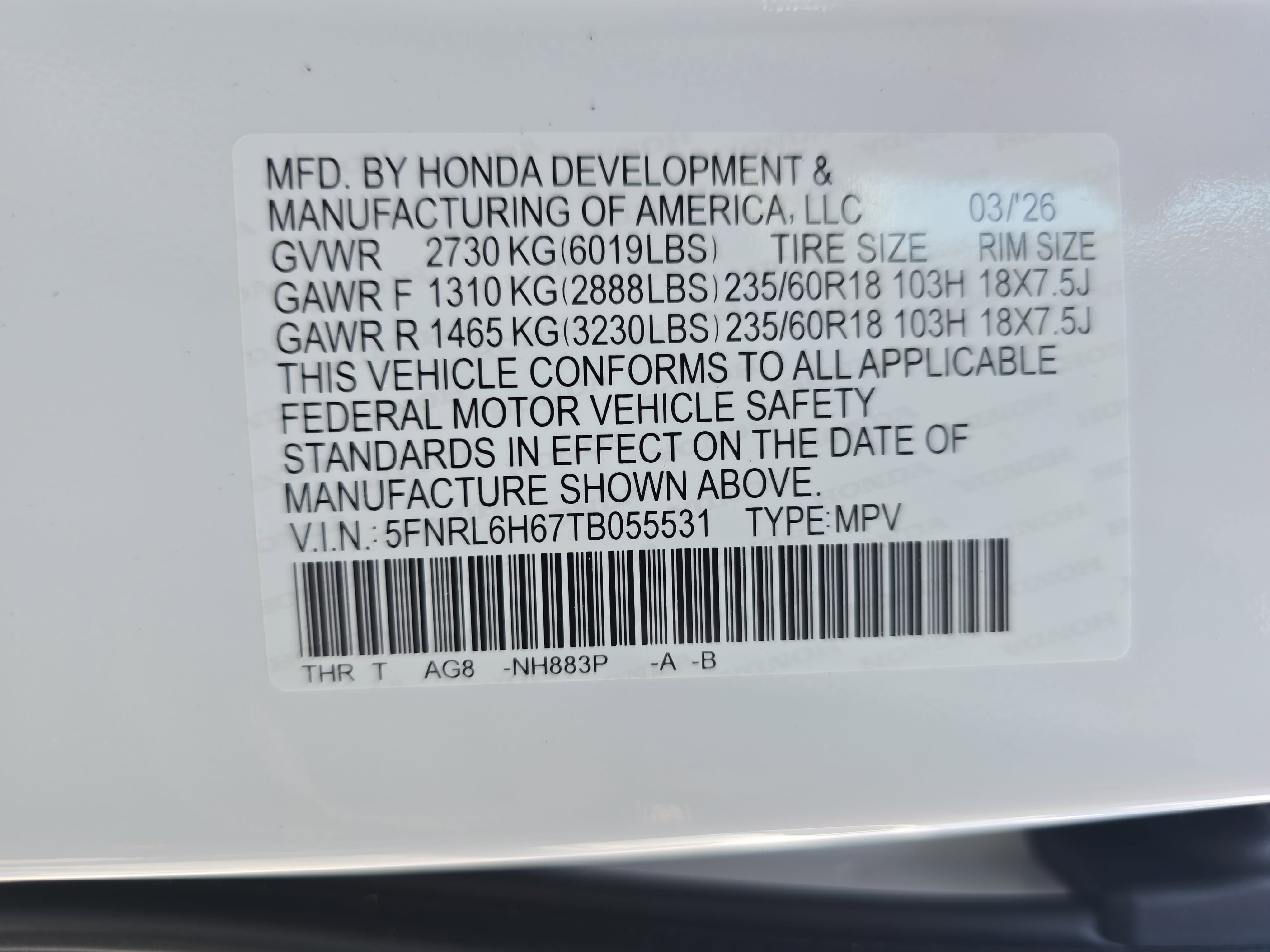 New 2026 Honda Odyssey EX-L image 39