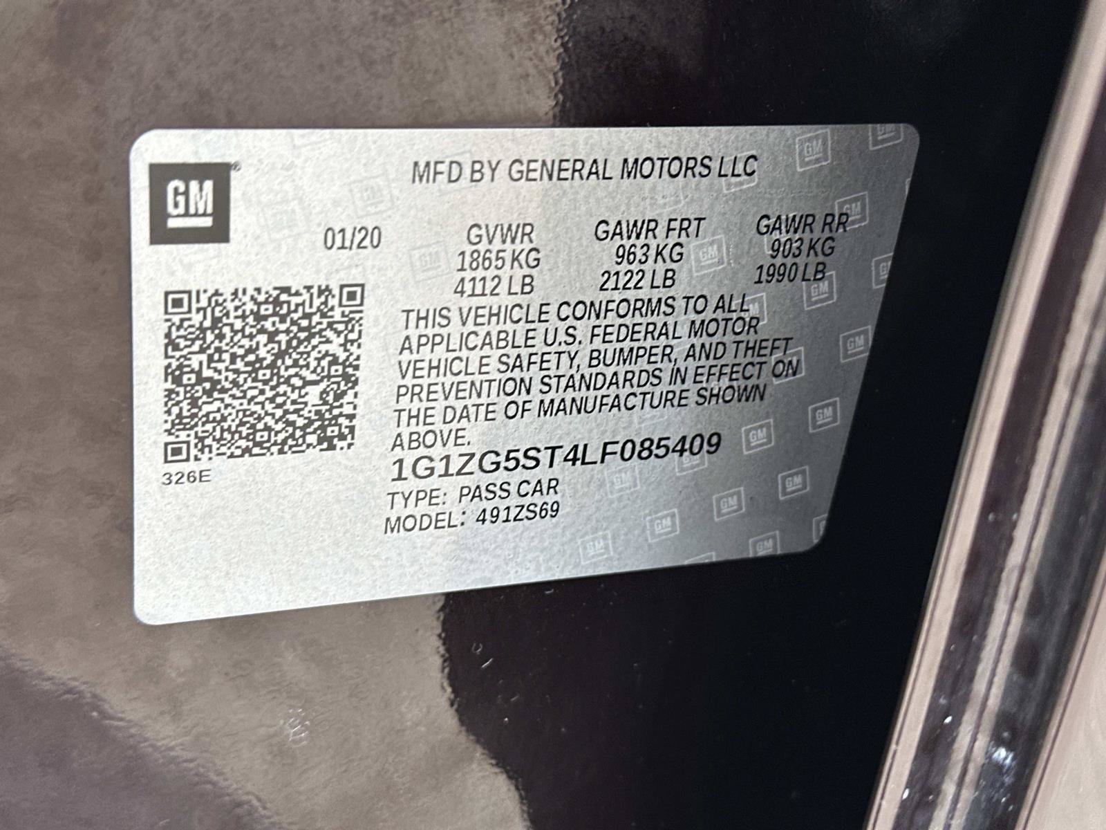 Certified 2020 Chevrolet Malibu RS w/ LPO, Convenience Package 1 FWD image 17