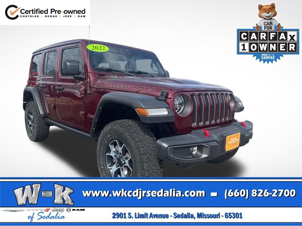 Certified 2022 Jeep Wrangler Unlimited Rubicon w/ LED Lighting Group image 1