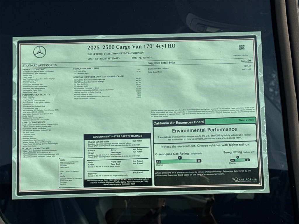 New 2025 Mercedes-Benz Sprinter 2500 image 9