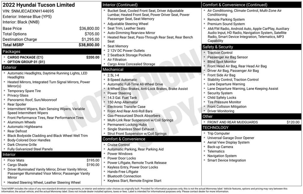 Used 2022 Hyundai Tucson Limited w/ Cargo Package image 3