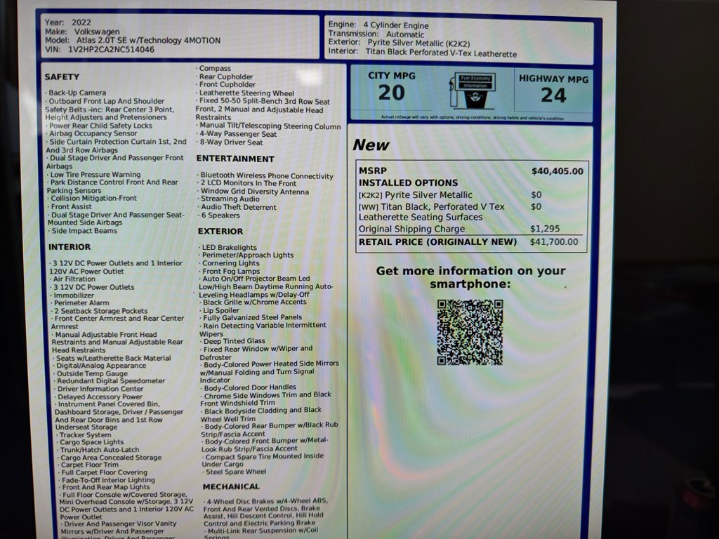 Used 2022 Volkswagen Atlas SE image 24