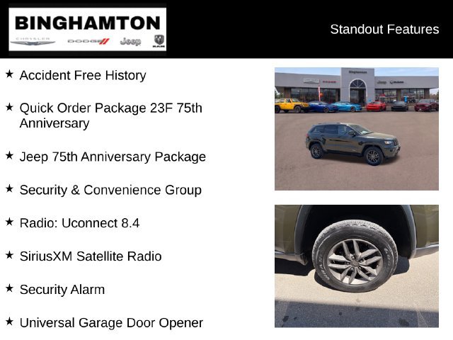 Used 2016 Jeep Grand Cherokee Laredo 75th Anniversary AWD/4WD image 5