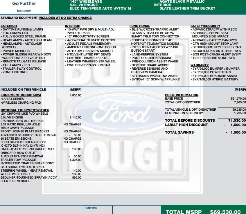 Used 2023 Ford F150 Lariat w/ Equipment Group 502A High image 2