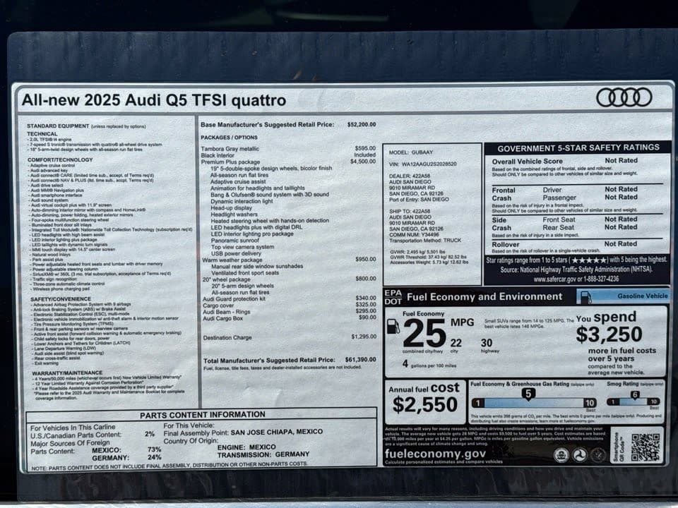 Certified 2025 Audi Q5 Premium w/ Premium Plus AWD/4WD image 21