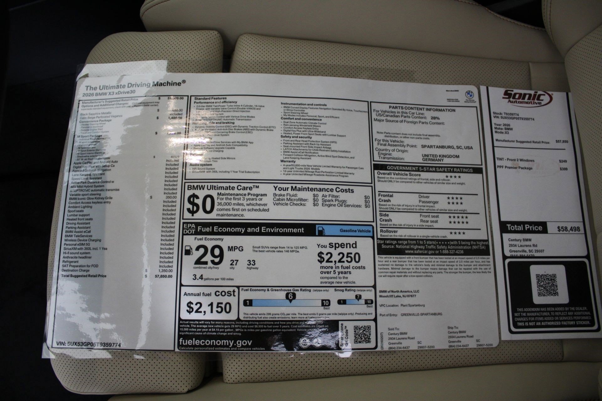 New 2026 BMW X3 xDrive30 w/ M Sport Package AWD/4WD image 25