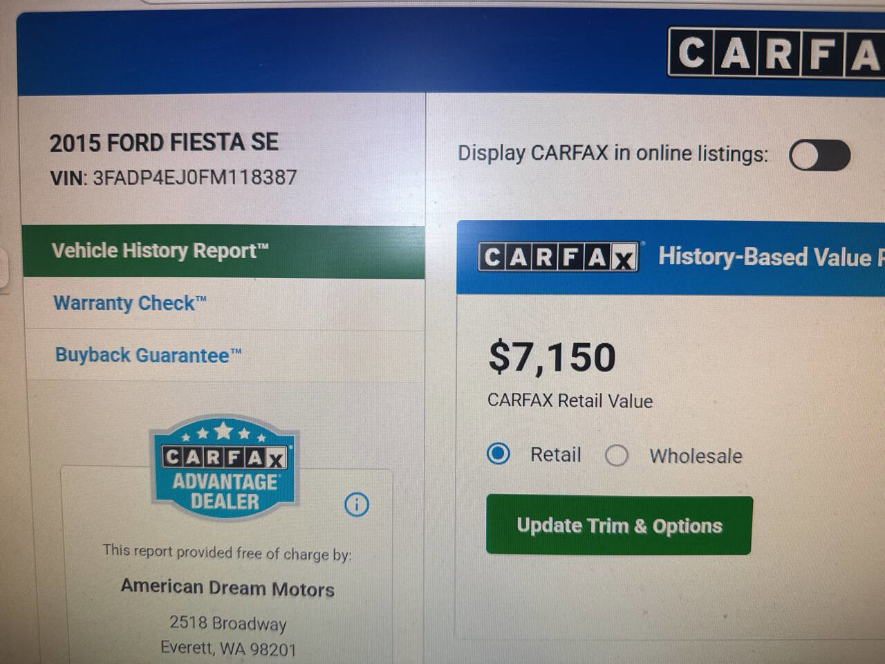 Used 2015 Ford Fiesta SE image 12