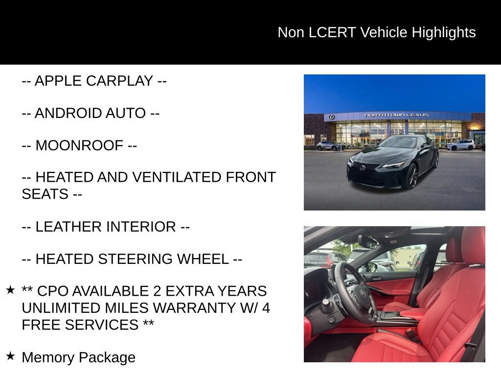 Used 2024 Lexus IS 350 F Sport w/ Memory Package AWD/4WD image 27