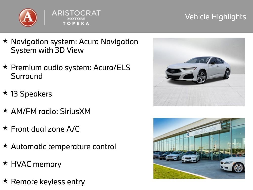 Used 2022 Acura TLX w/ Technology Package image 2
