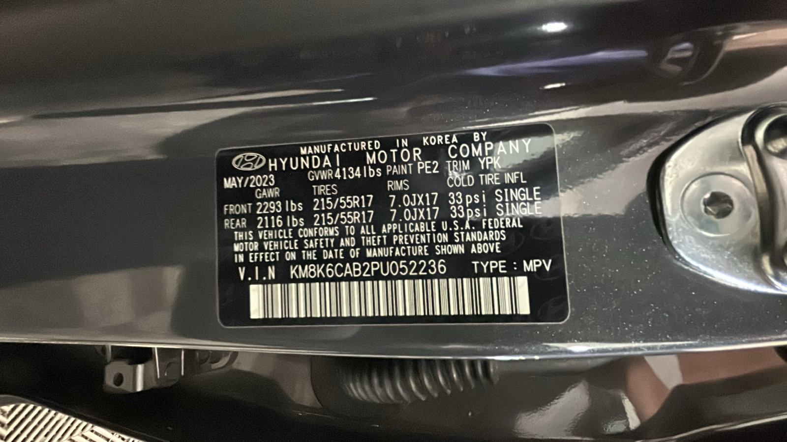 Certified 2023 Hyundai Kona SEL w/ Cargo Package AWD/4WD image 13