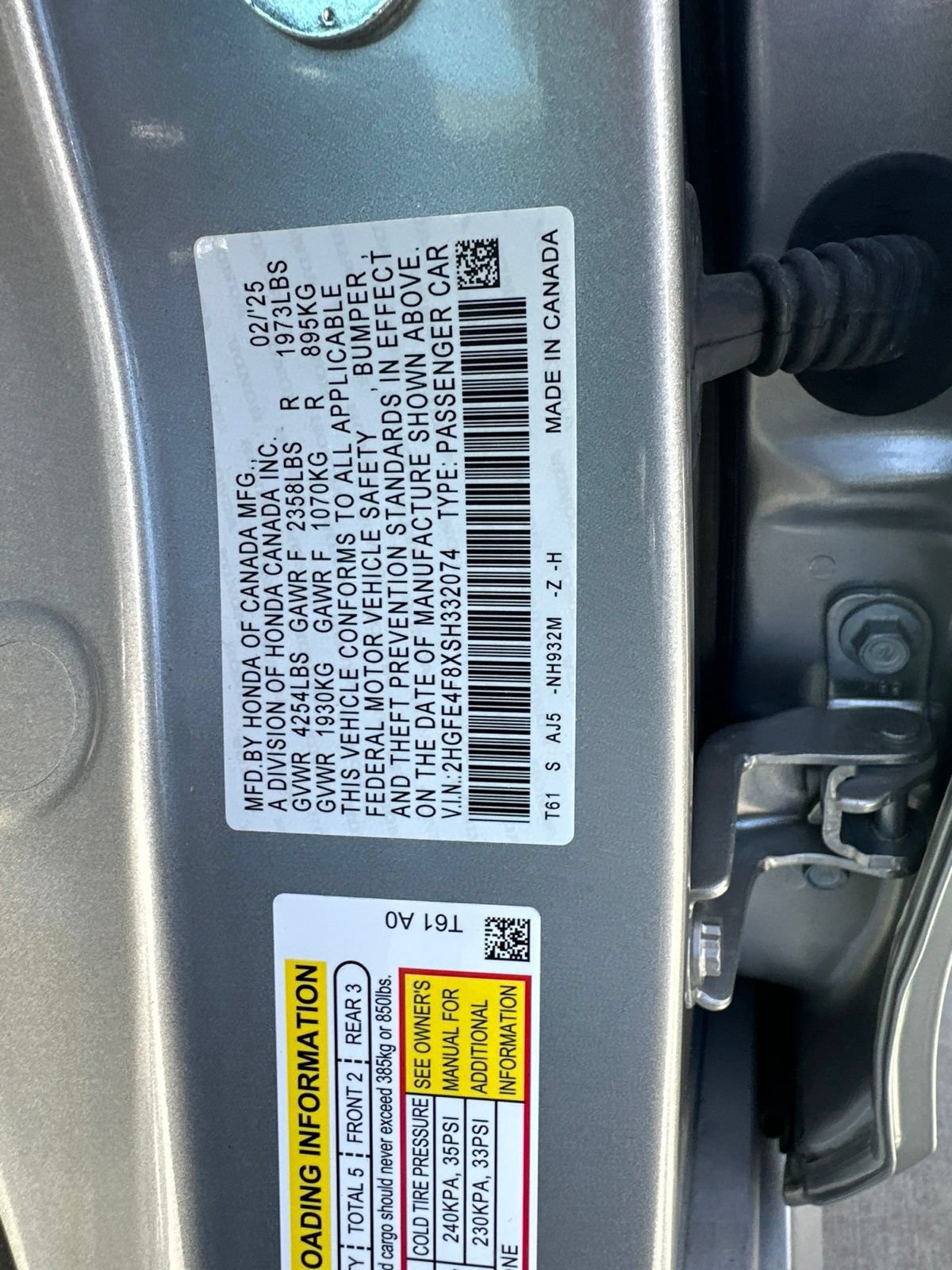 Used 2025 Honda Civic Sport image 7
