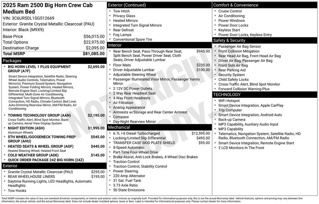 New 2025 RAM 2500 Big Horn AWD/4WD image 7