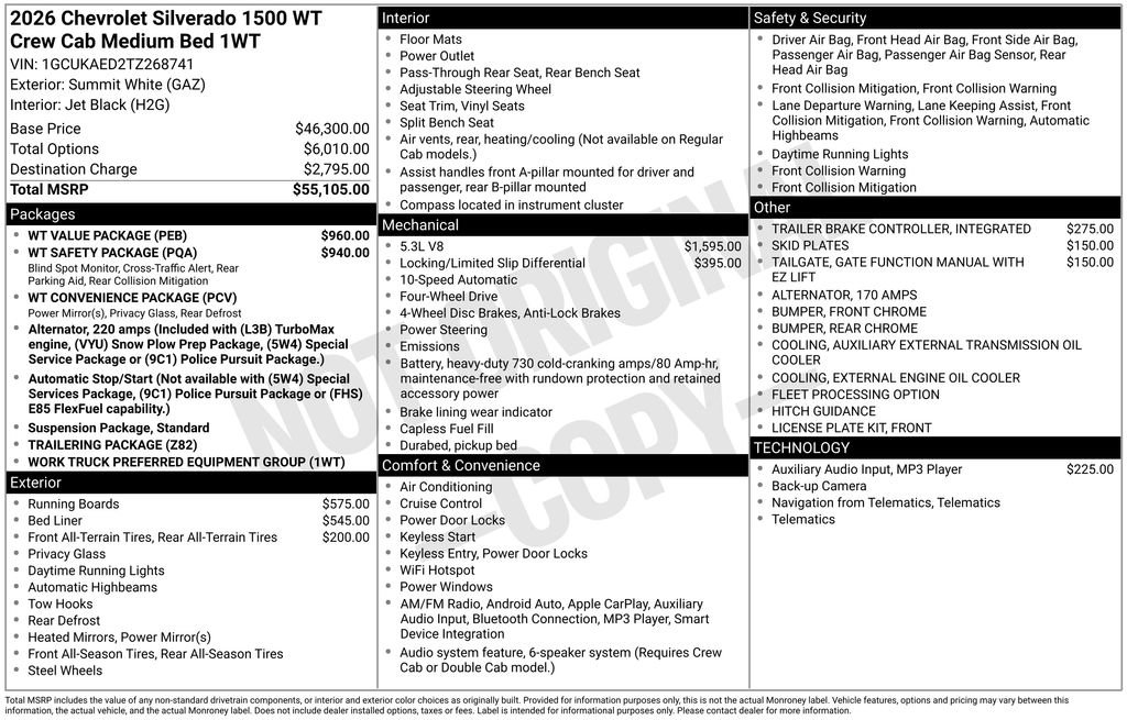 New 2026 Chevrolet Silverado 1500 W/T w/ WT Value Package image 33