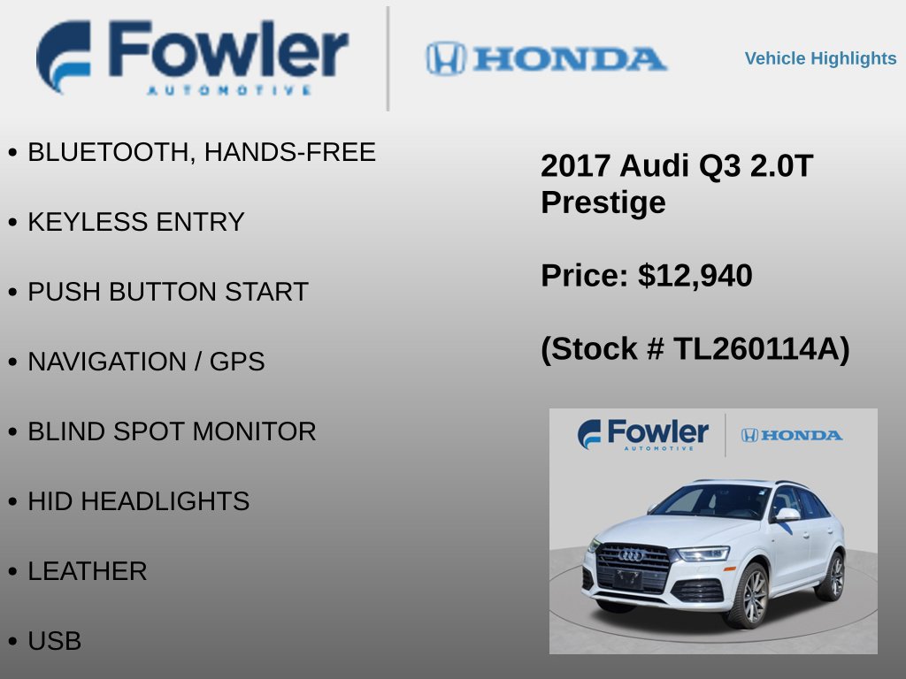 Used 2017 Audi Q3 2.0T Prestige w/ Prestige Package AWD/4WD image 12