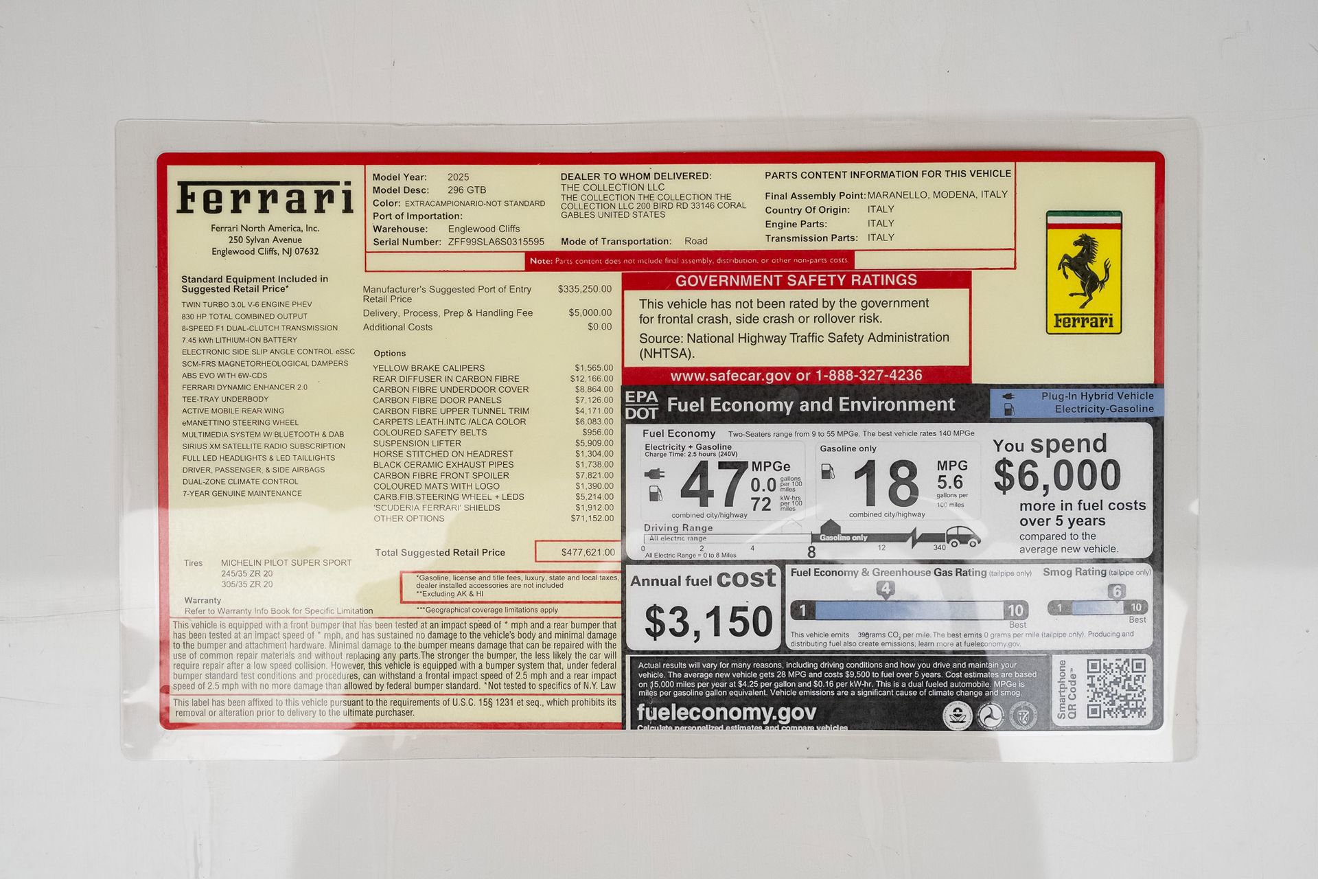 Used 2025 Ferrari 296 GTB RWD image 77