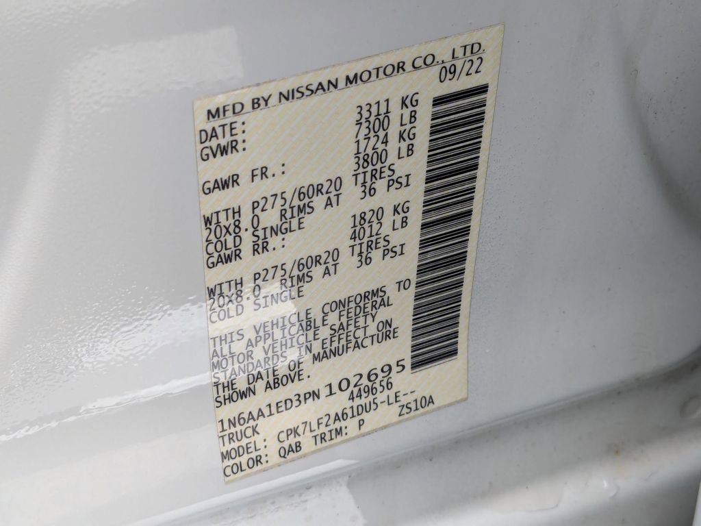 Used 2023 Nissan Titan Platinum Reserve w/ Off Road Protection Package image 28