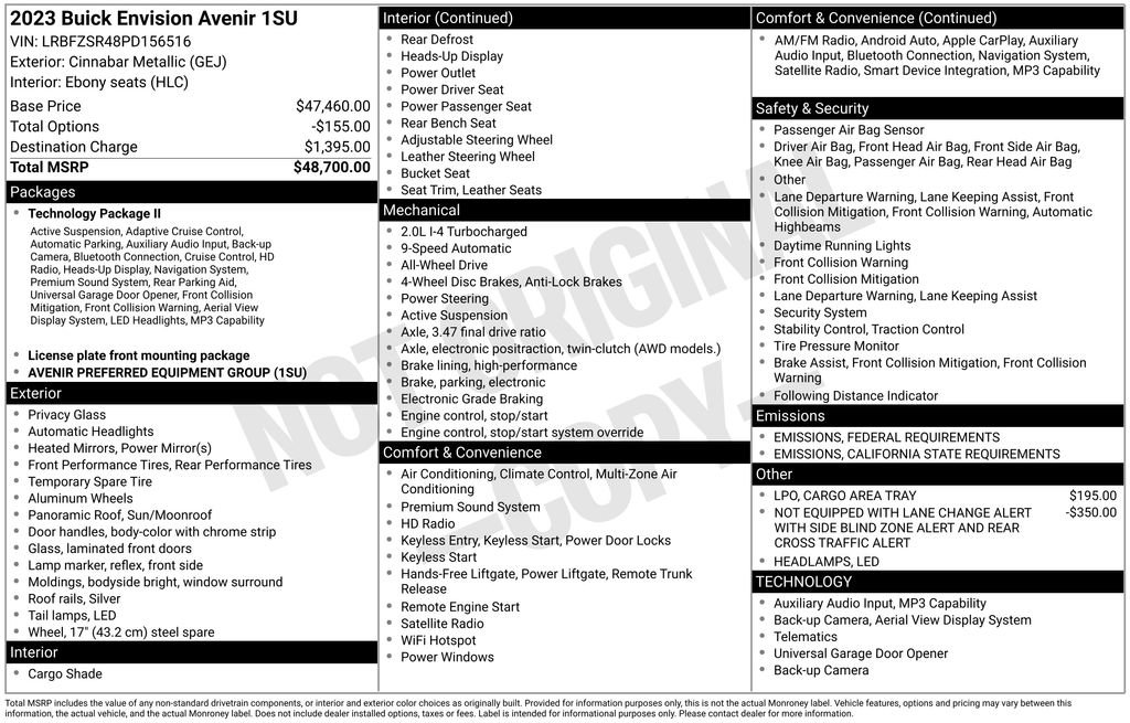 Used 2023 Buick Envision Avenir image 34