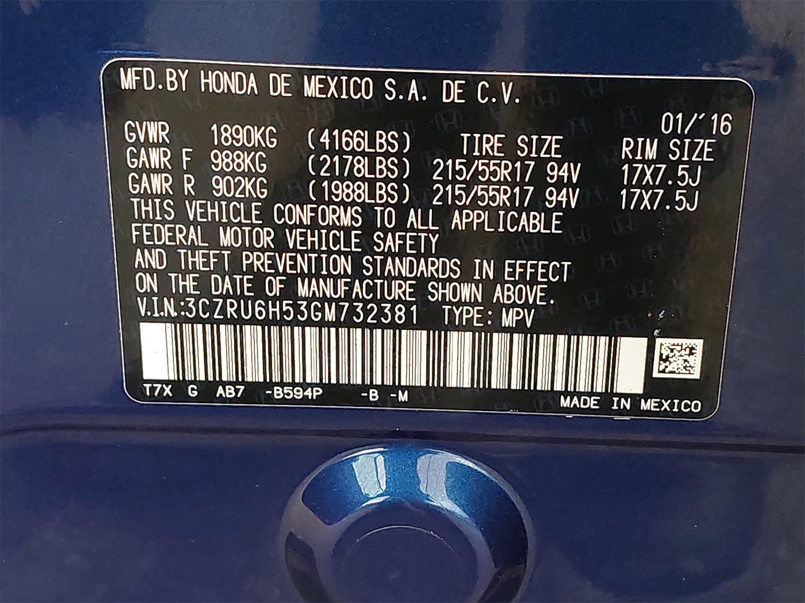 Used 2016 Honda HR-V EX image 36