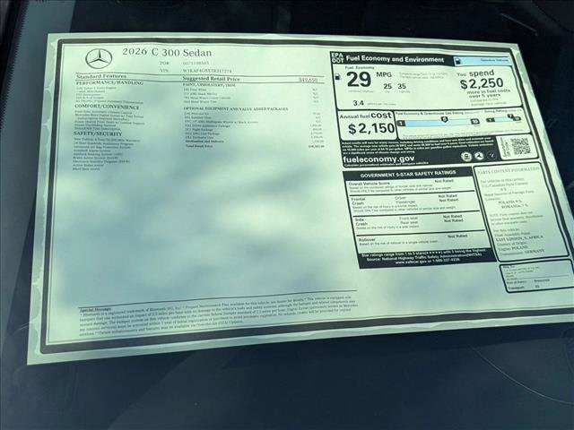 New 2026 Mercedes-Benz C 300 Sedan image 16