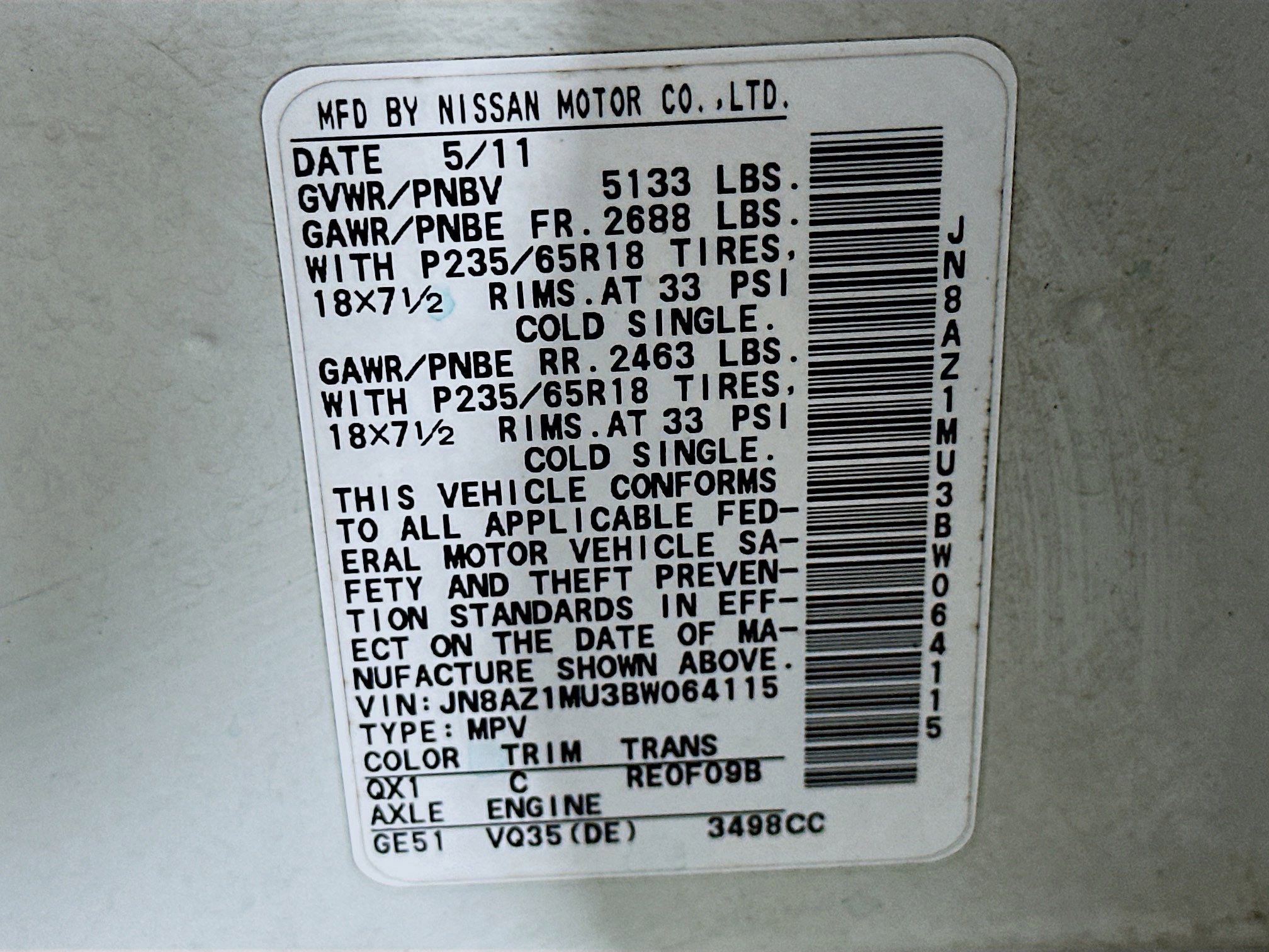 Used 2011 Nissan Murano SL w/ Navigation Pkg image 12