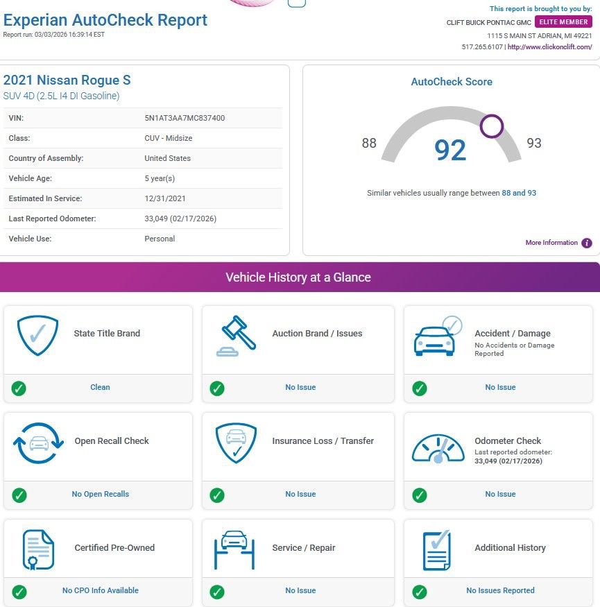 Used 2021 Nissan Rogue S image 3