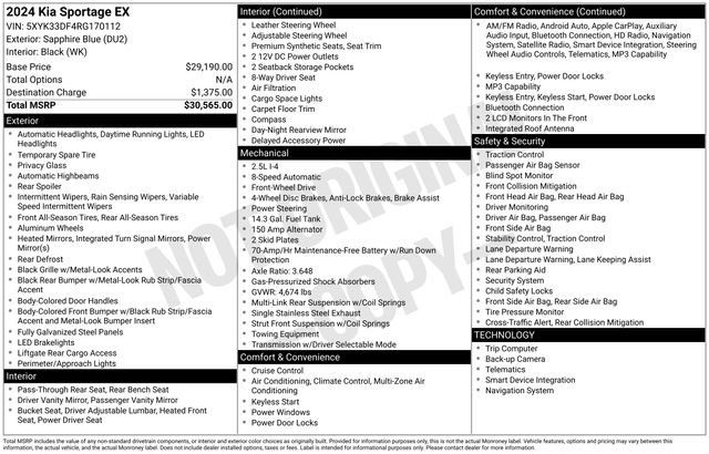 Used 2024 Kia Sportage EX FWD image 38