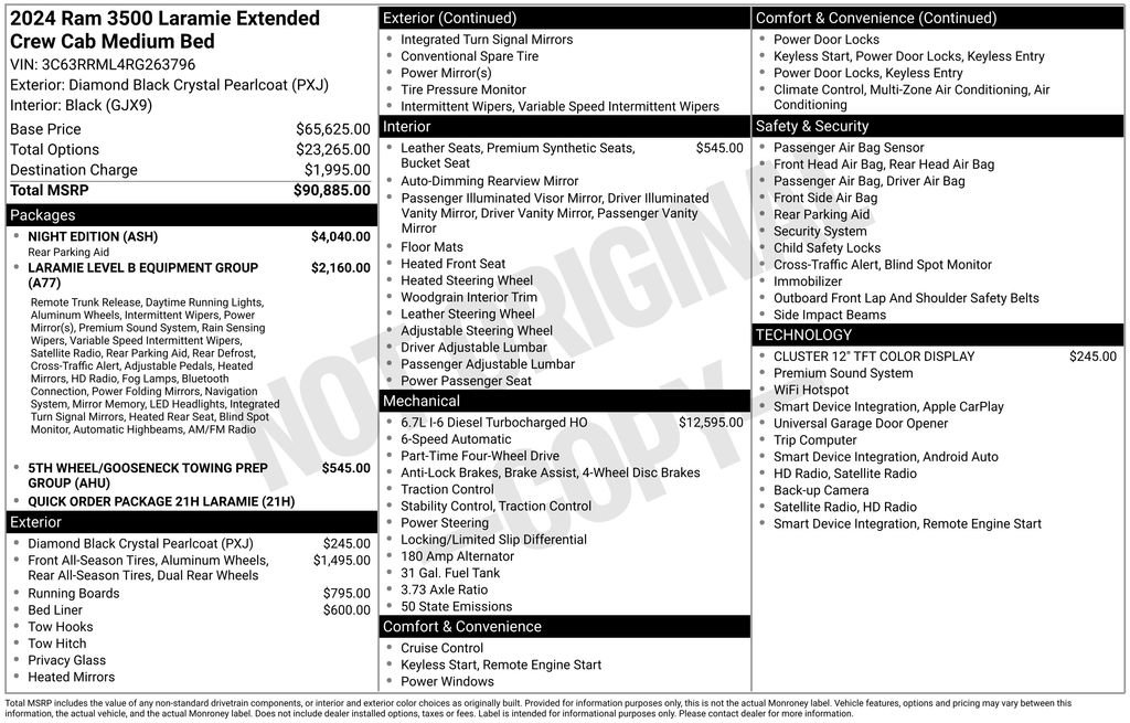 Used 2024 RAM 3500 Laramie w/ Night Edition AWD/4WD image 7