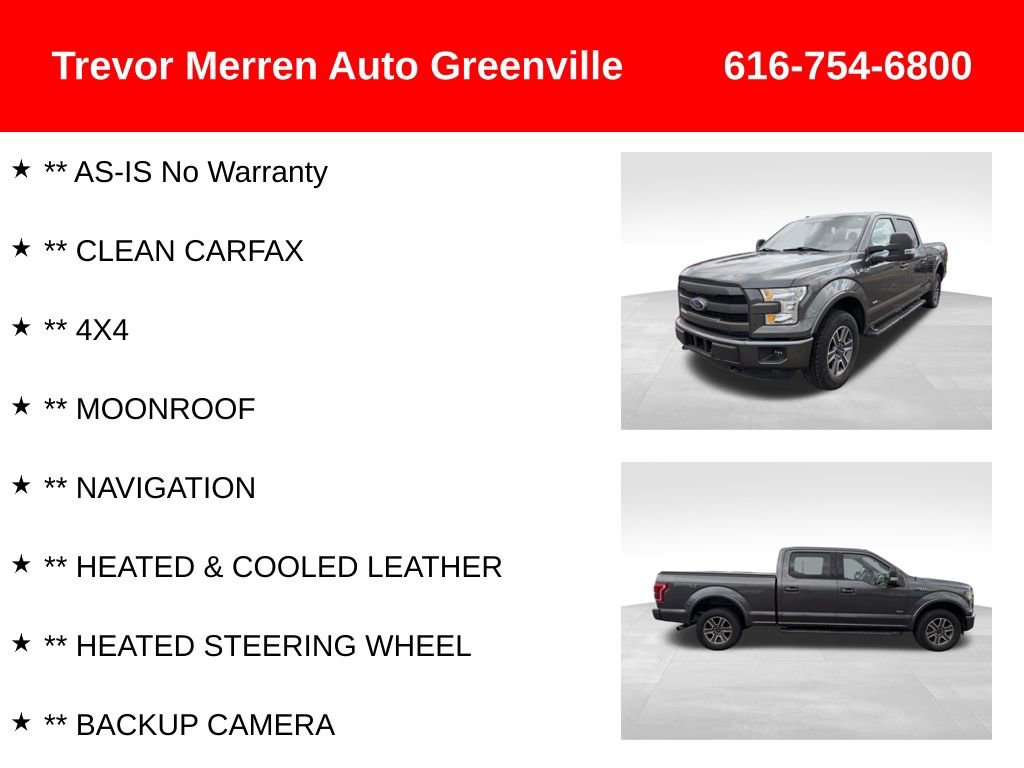 Used 2016 Ford F150 Lariat w/ Equipment Group 501A Mid image 7