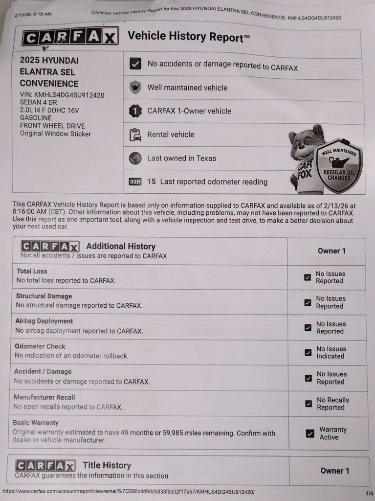 Certified 2025 Hyundai Elantra SEL image 6