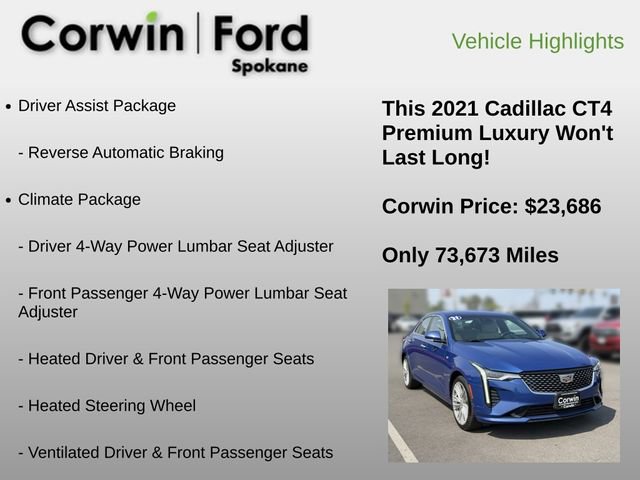 Used 2021 Cadillac CT4 Premium Luxury AWD/4WD image 12