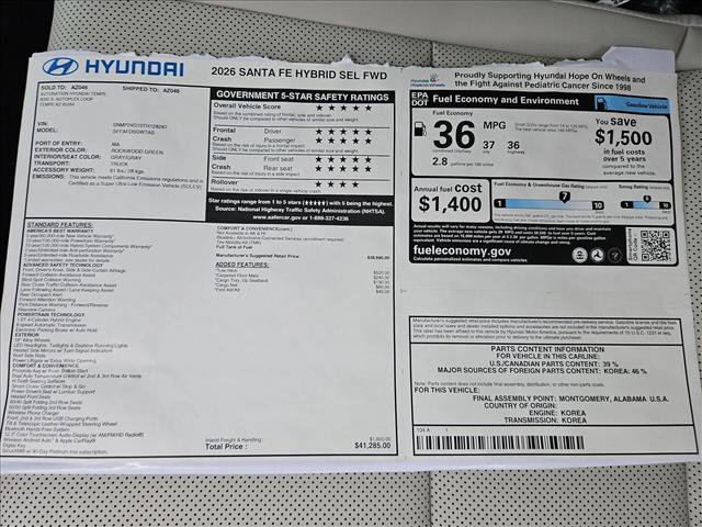 New 2026 Hyundai Santa Fe SEL FWD image 17