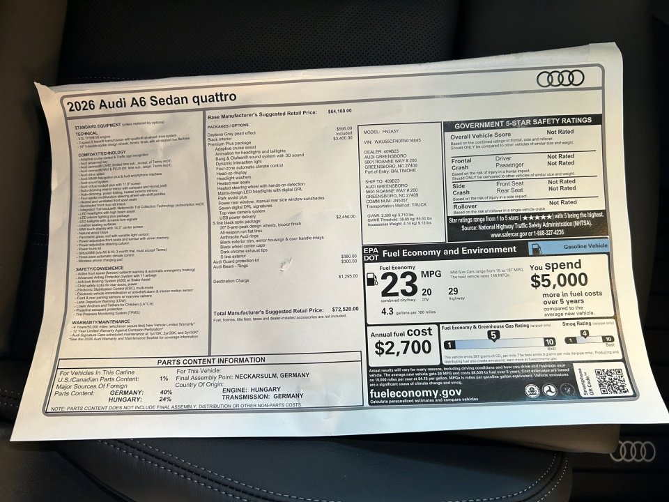 New 2026 Audi A6 Premium Plus image 33