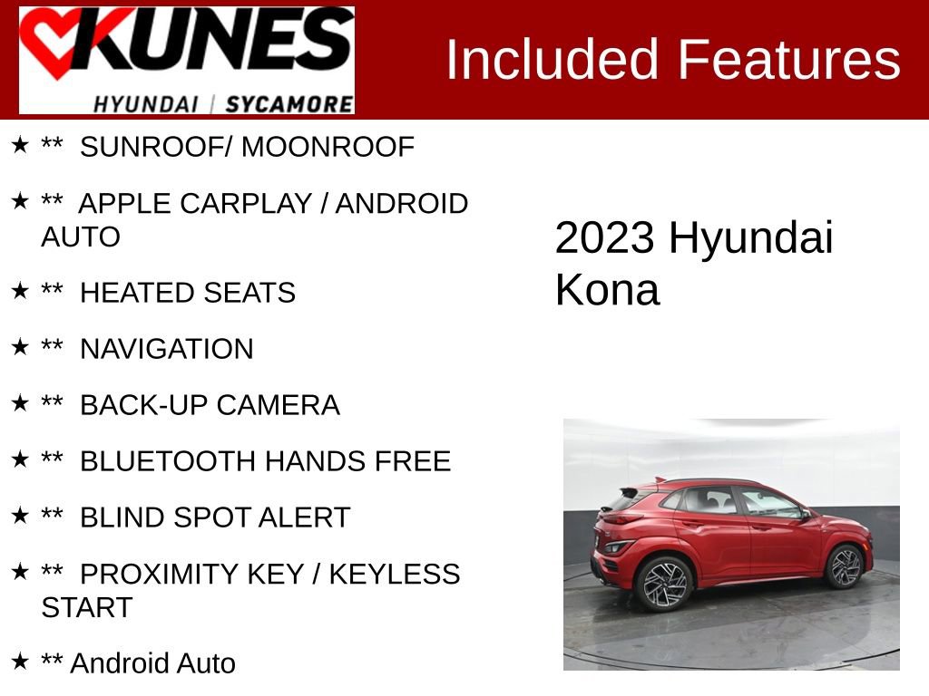 Used 2023 Hyundai Kona N Line w/ Cargo Package image 2