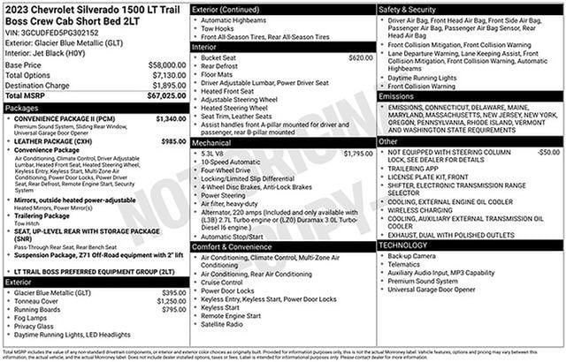 New 2023 Chevrolet Silverado 1500 LT Trail Boss w/ Convenience Package II AWD/4WD image 7